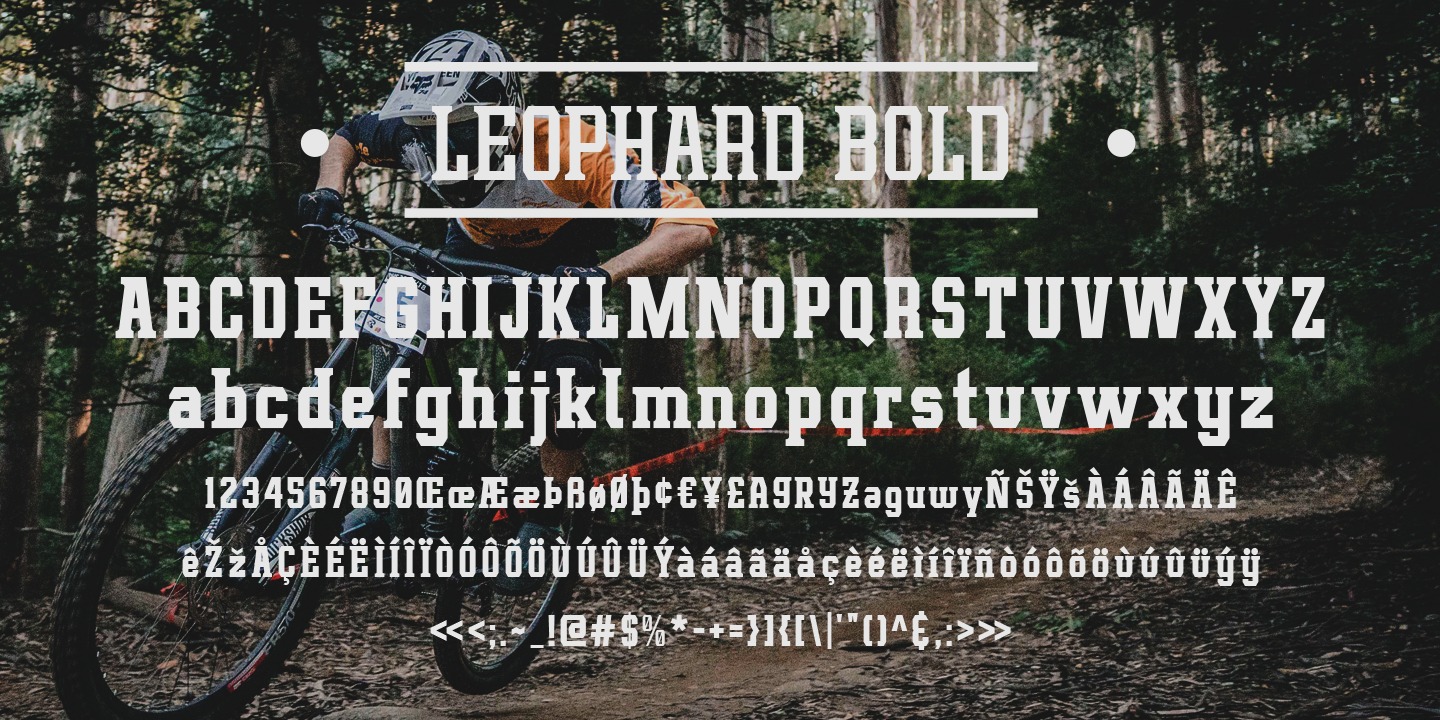 Beispiel einer Leophard Bold Inline-Schriftart